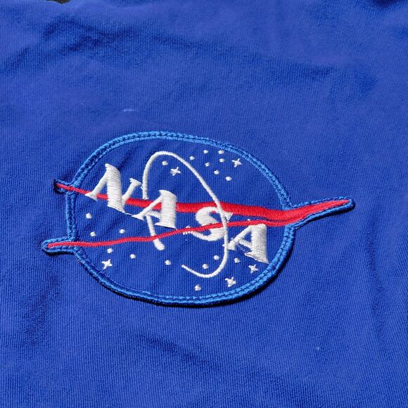 Aeromax NASA Jacket Unisex Medium Astronaut Blue Flight Space Shuttle Travel - Picture 5 of 8